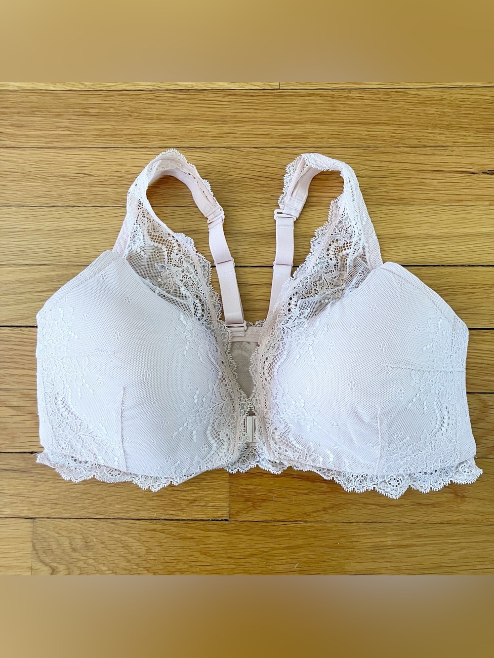 Spanx Blush Pink Lace Wireless Undie-tectable Four Play Bra XL Extra Large